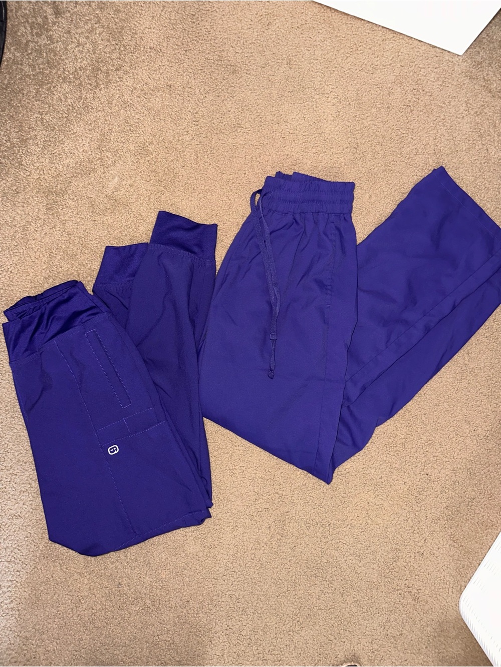Wink Purple Scrub Pants - 2 pairs